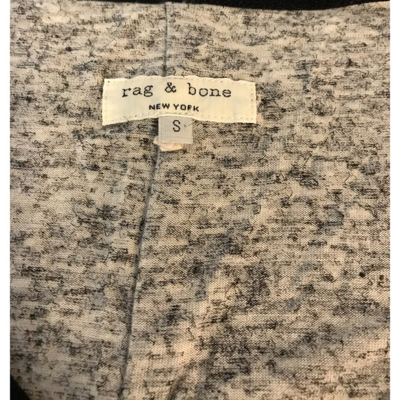 Rag & Bone Spine Pipping Trimmed Long Sleeve Heathered Tee - Picture 5 of 9